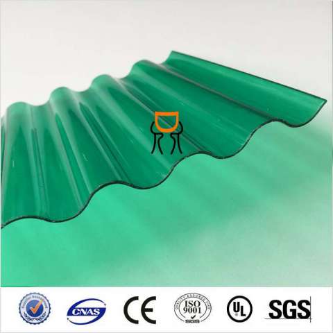 2mm thick clear polycarbonate solid corrugated roof sheet ten years guarantee colored polycarbonate sheet